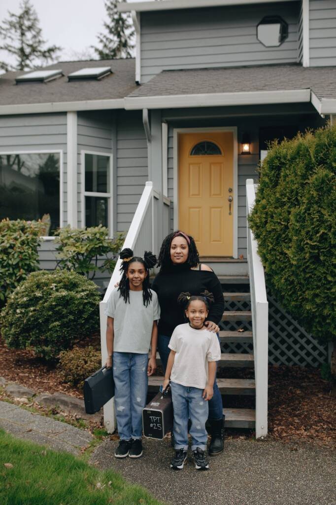 Family relaxing in their pest-free home